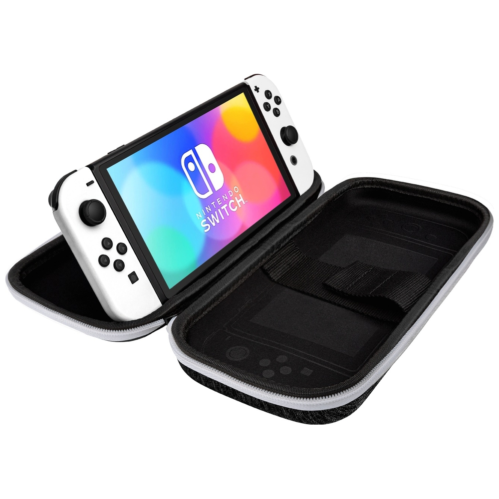PDP Gaming Slim Deluxe Reisetasche für Nintendo Switch, OLED & Switch Lite – Schwarz & Weiß