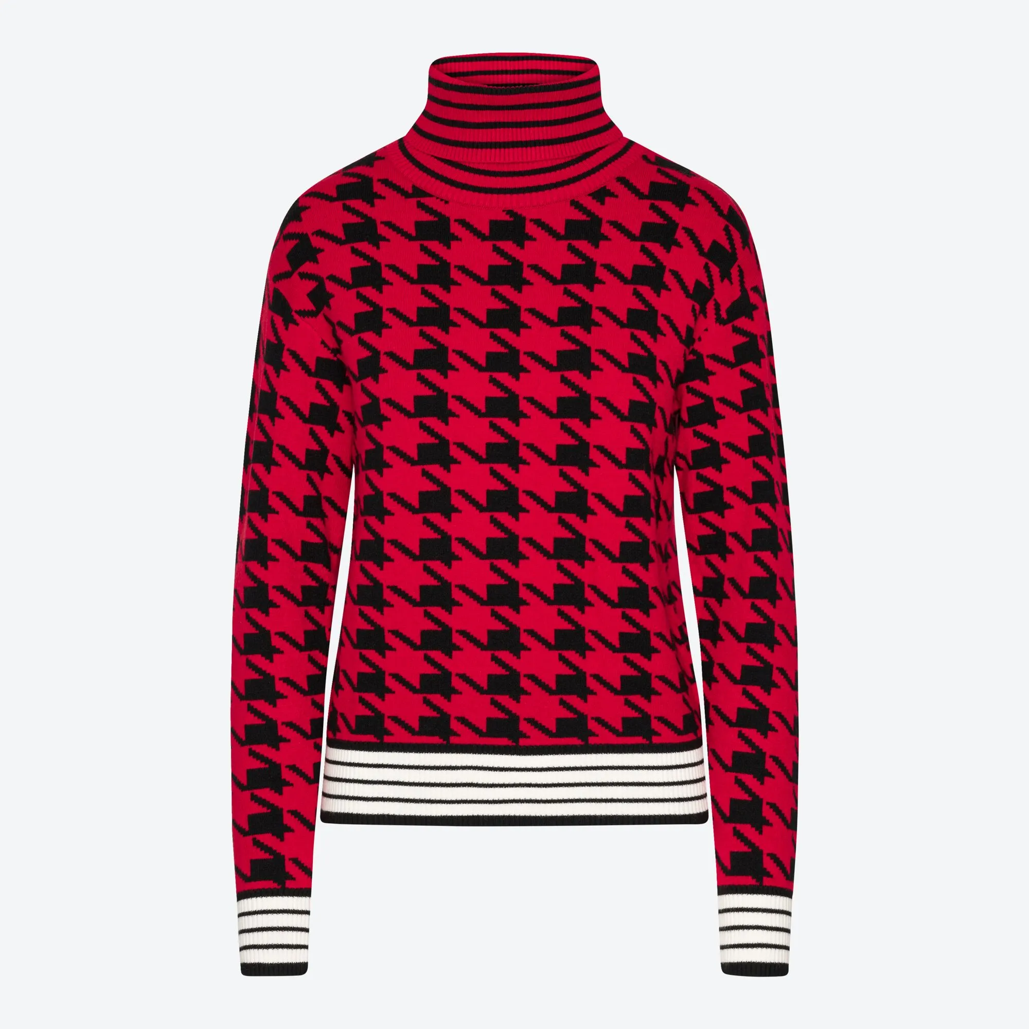 Damen-Pullover mit Hahnentritt-Muster