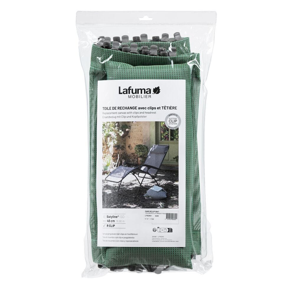 Relaxliege Ersatzteilset - 48 cm RT/RClip Batyline® Iso Grün Chlorophylle