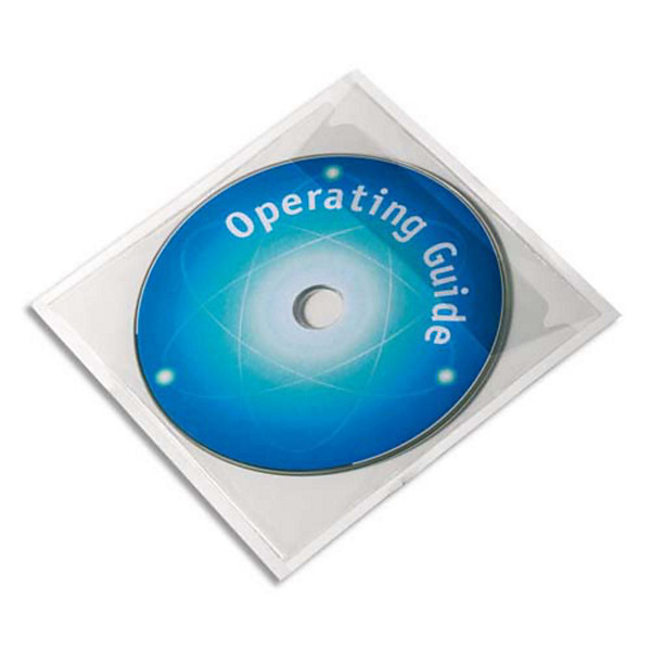 Durable Boîte de 10 pochettes adhésives pour CD