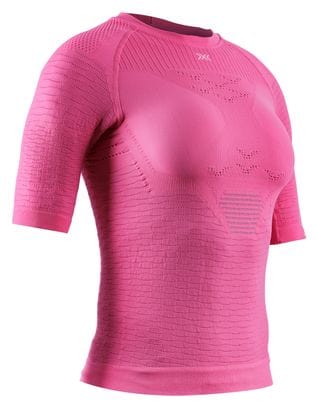 Maillot manches courtes X-Bionic Effektor Rose Néon/Blanc Femme