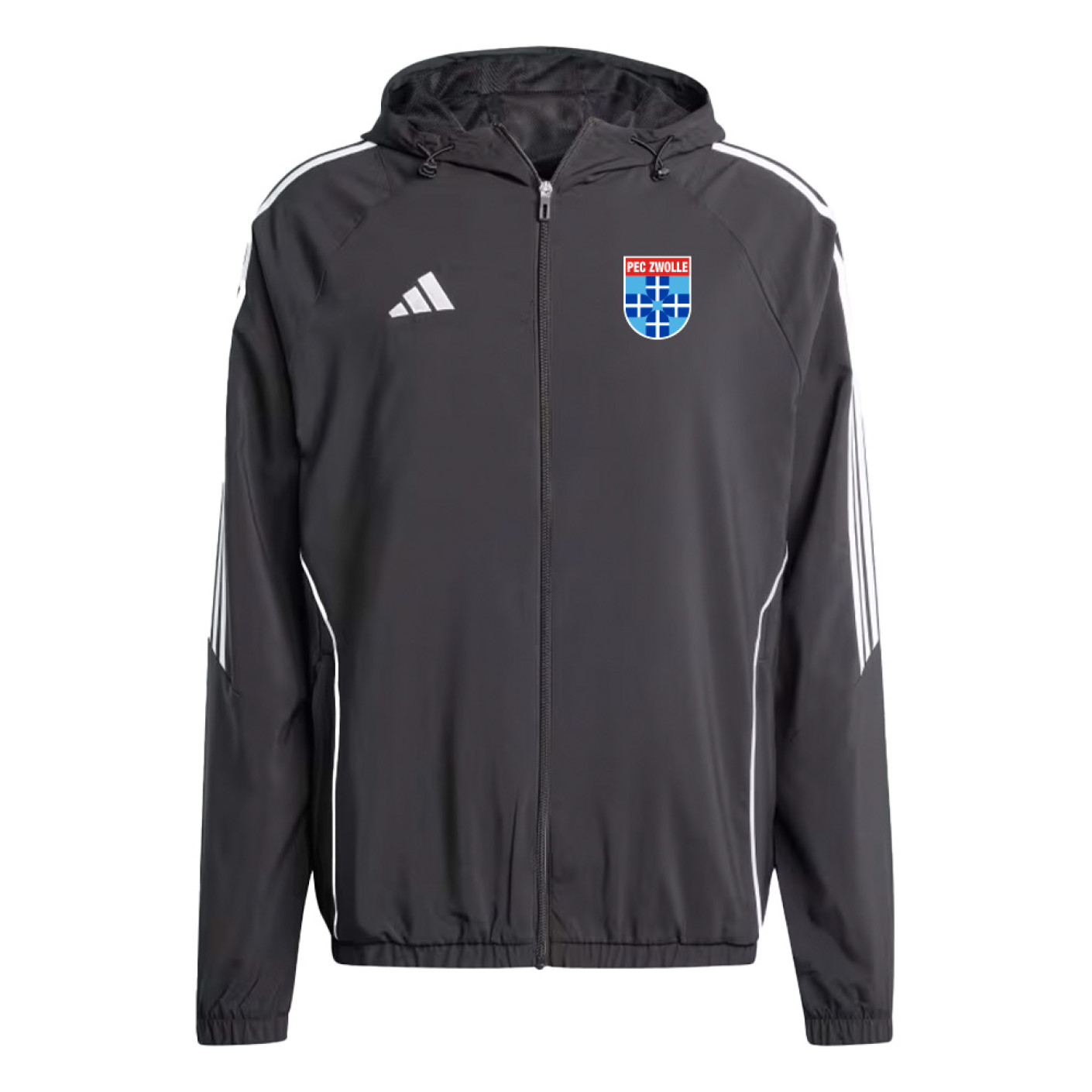 Adidas PEC Zwolle Presentatie Trainingsjack 2024-2025 Zwart Wit