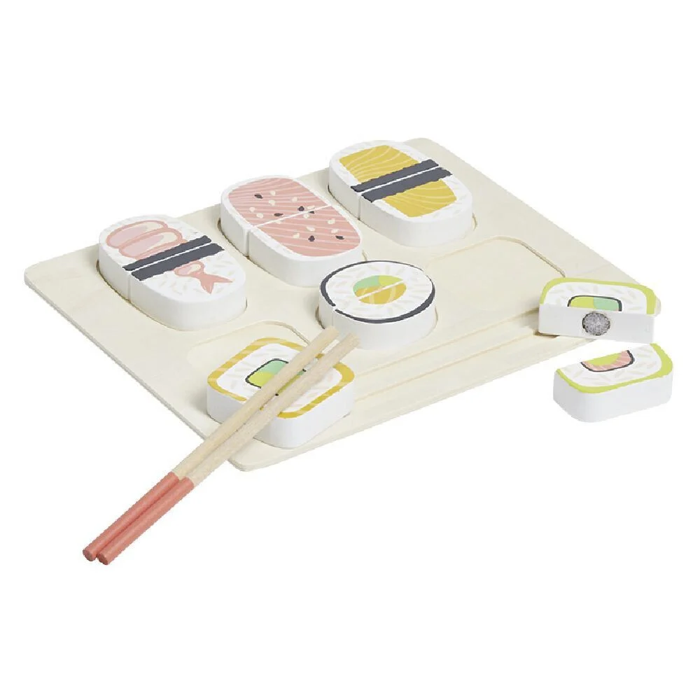 Planche jeu sushi et baguette en bois