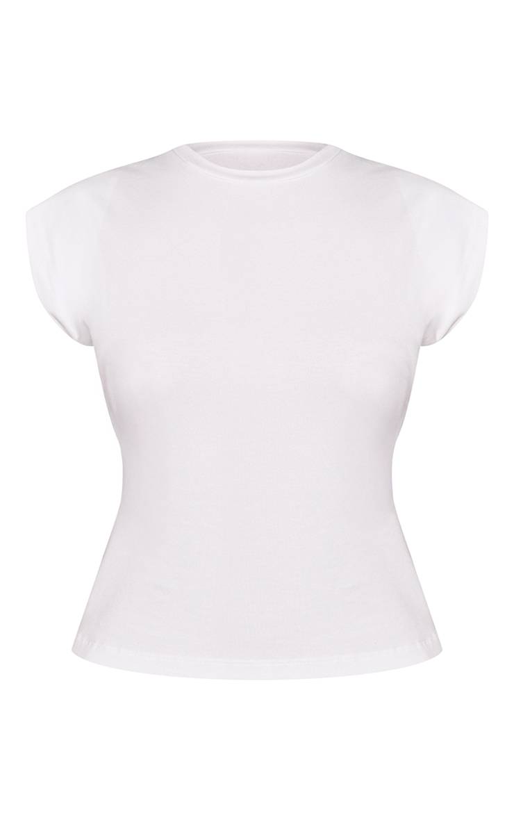 Blanc Haut Petite En Coton Doux À Manches Tombantes