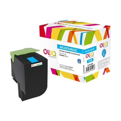 Cartouche laser compatible Lexmark 802X - cyan - Owa K18030OW