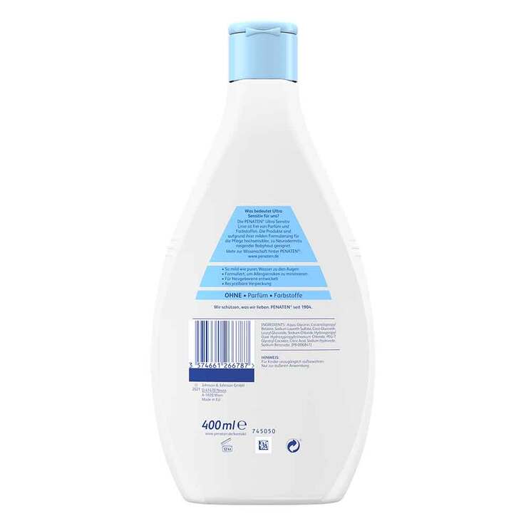 Penaten Ultra sensitiv Bad & Shampoo, 400 ml