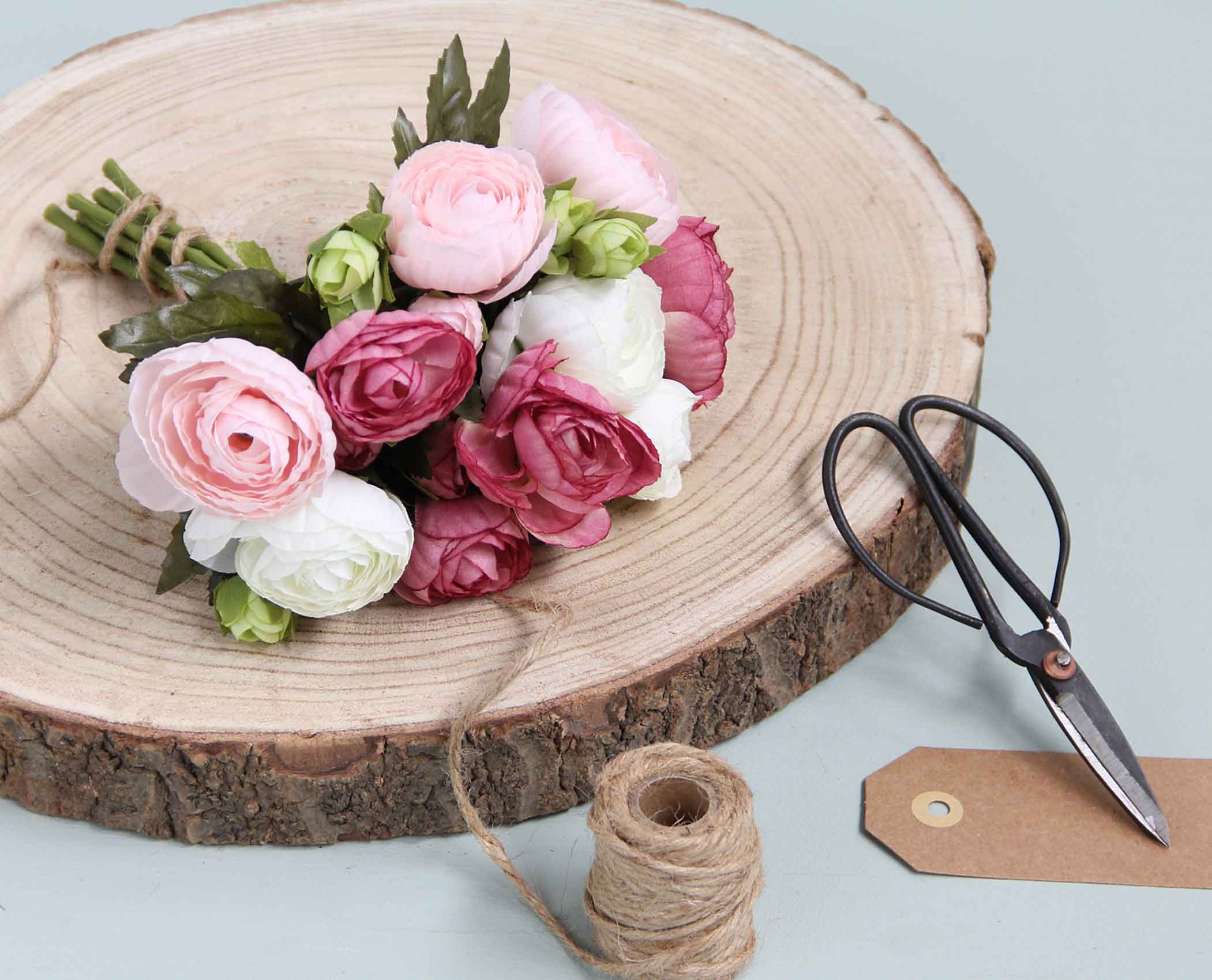 Mica Decorations Boeket ranunculus roze - l22xd19cm