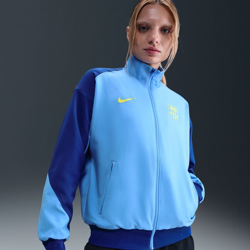 FC Barcelona Strike Fourth Nike Dri-FIT Anthem voetbaljack voor dames - Blauw