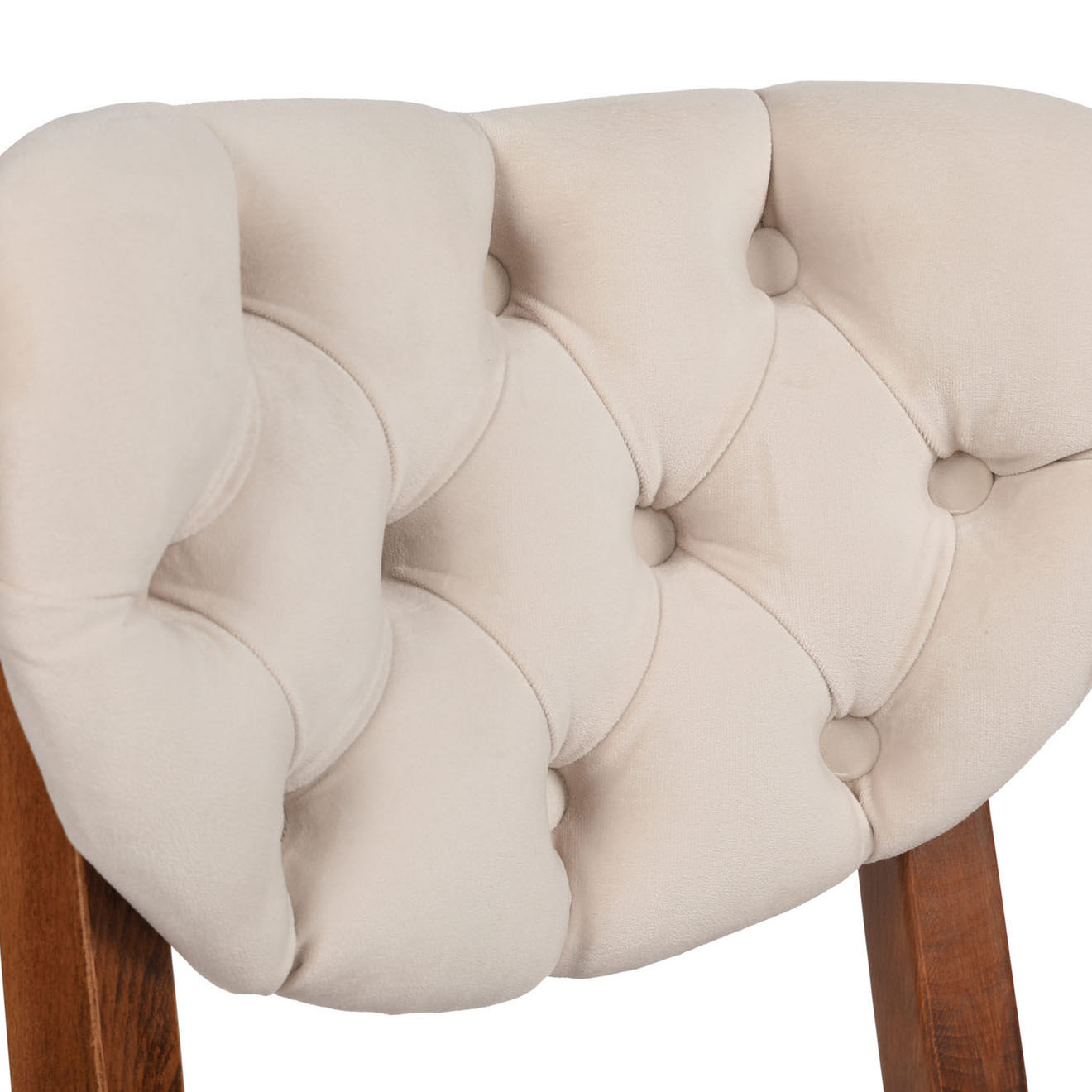 Wooden Art 2 Chaises Elma noyer/beige - 86x41.5x43.5 cm