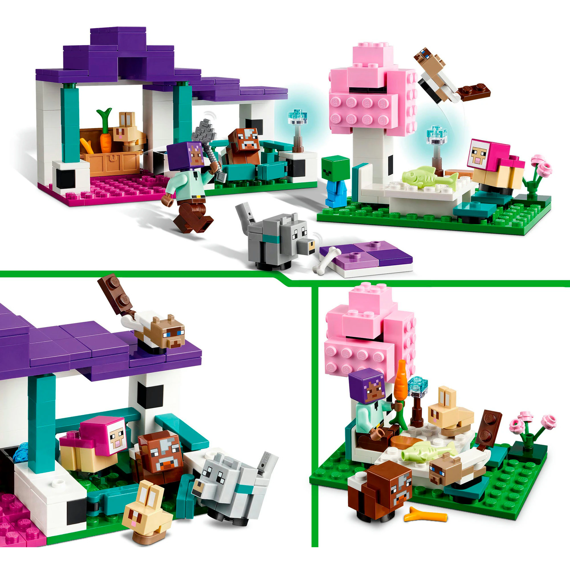 LEGO Konstruktionsspielzeug Minecraft Das Tierheim