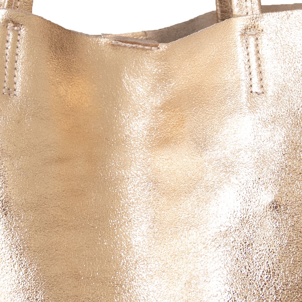 Sac tote bag cuir or rose Maison Suzanne