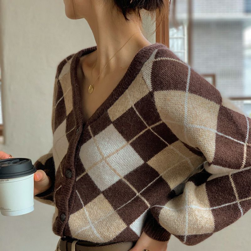 Sienne - Argyle Cardigan