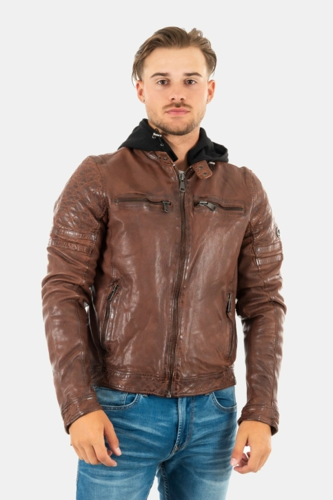 blousons cuir redskins ryde barcelona marron