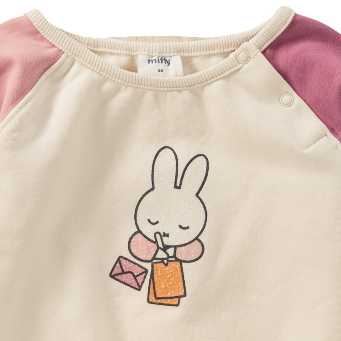 Topomini Miffy Langarmshirt mit Print creme / rosa / dunkelrosa