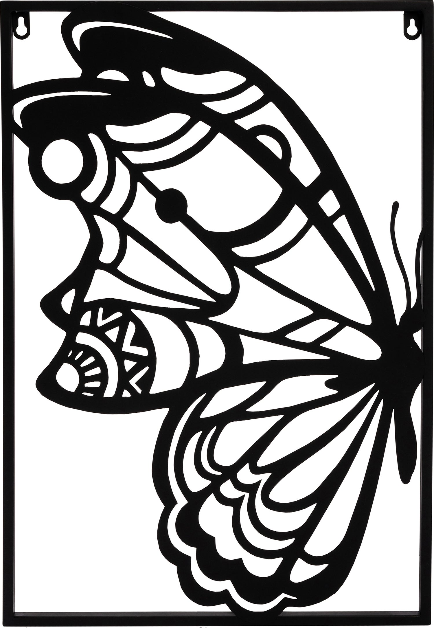 Intratuin tuin wanddecoratie Vlinder zwart 40 x 1,5 x 60 cm