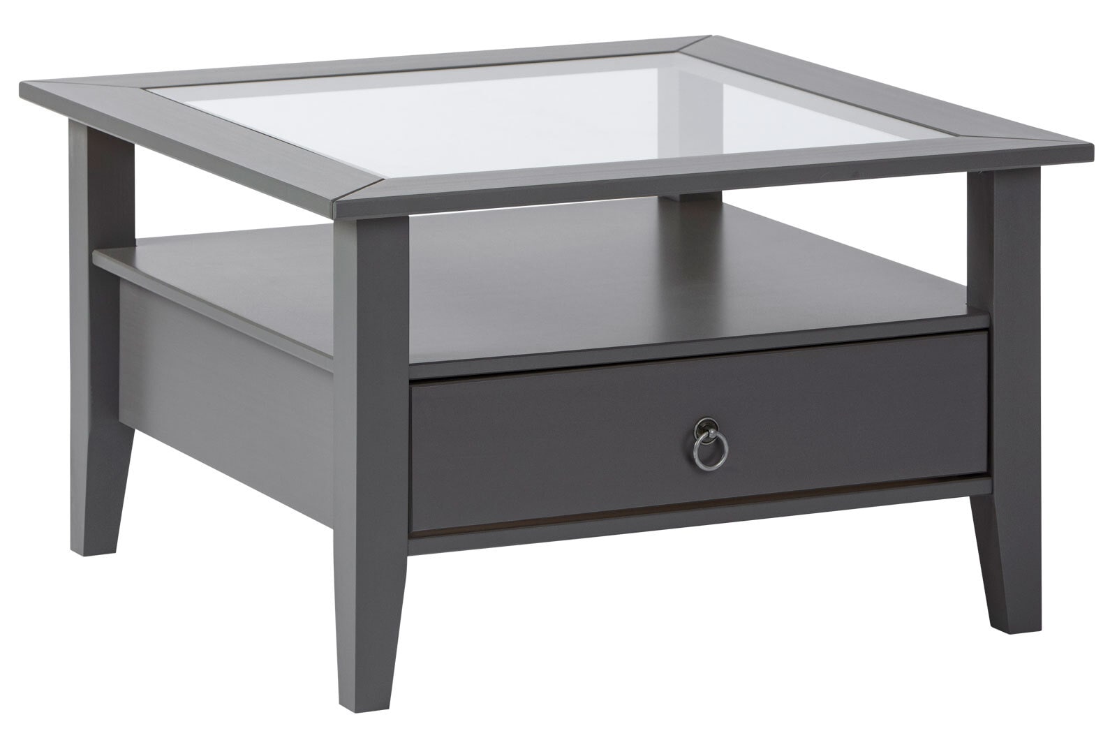 Couchtisch Valentin Massivholz Kiefer grau 75 x 45 x 75 cm