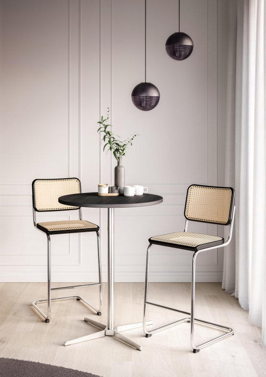 Thonet 1828 statafel Ø90 walnoot