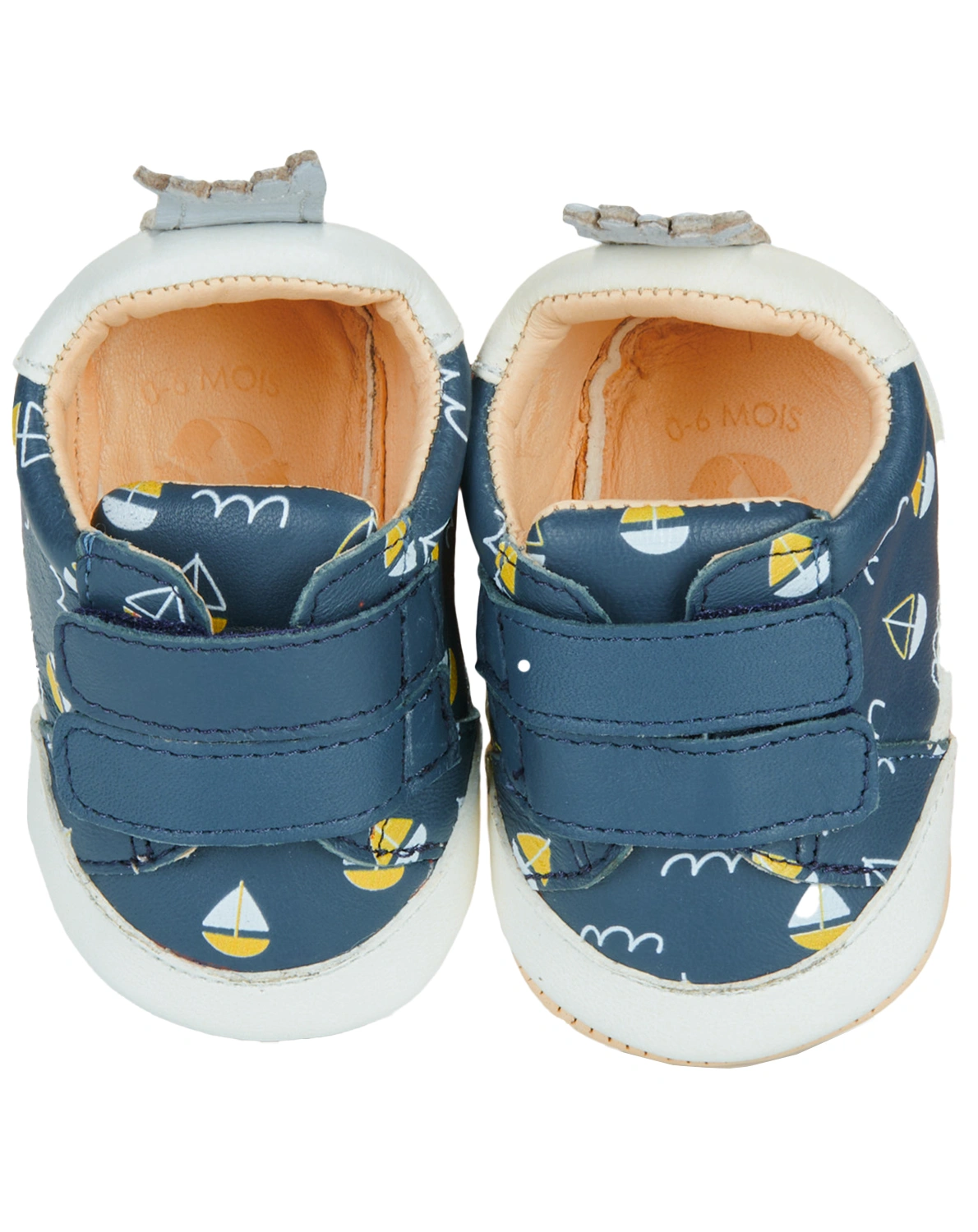 Klett-Krabbelschuhe MY BLUMOO BOAT in denim