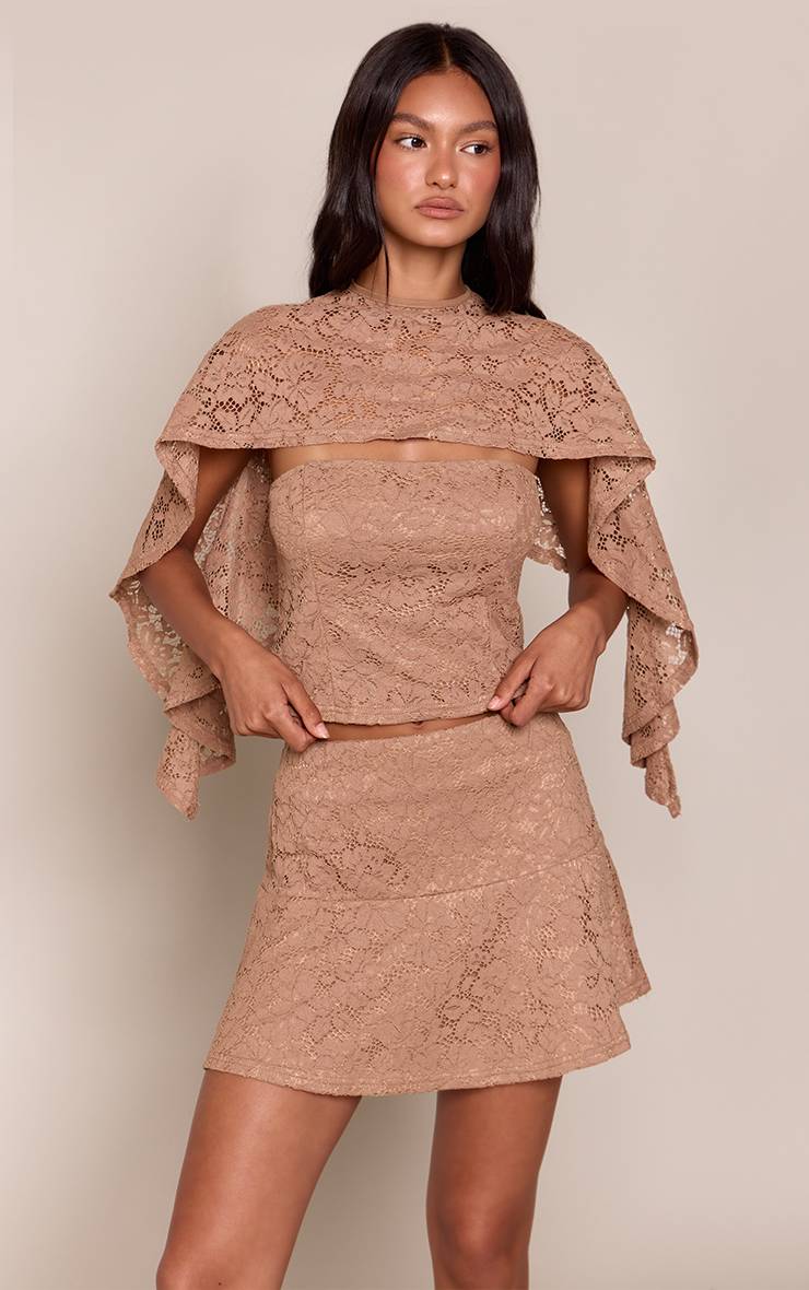 Moka Ensemble Haut Bandeau En Dentelle Avec Détail Cape