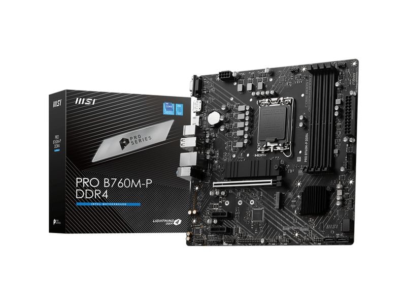 MSI Mainboard PRO B760M-P DDR4 Gaming-ATX-Mainboard mit B760-Chipsatz