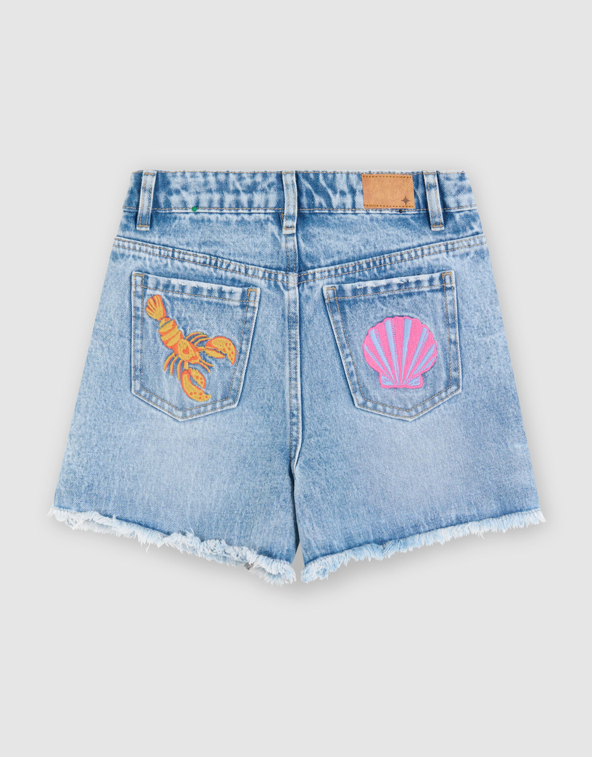 Embroidery Short Bleached