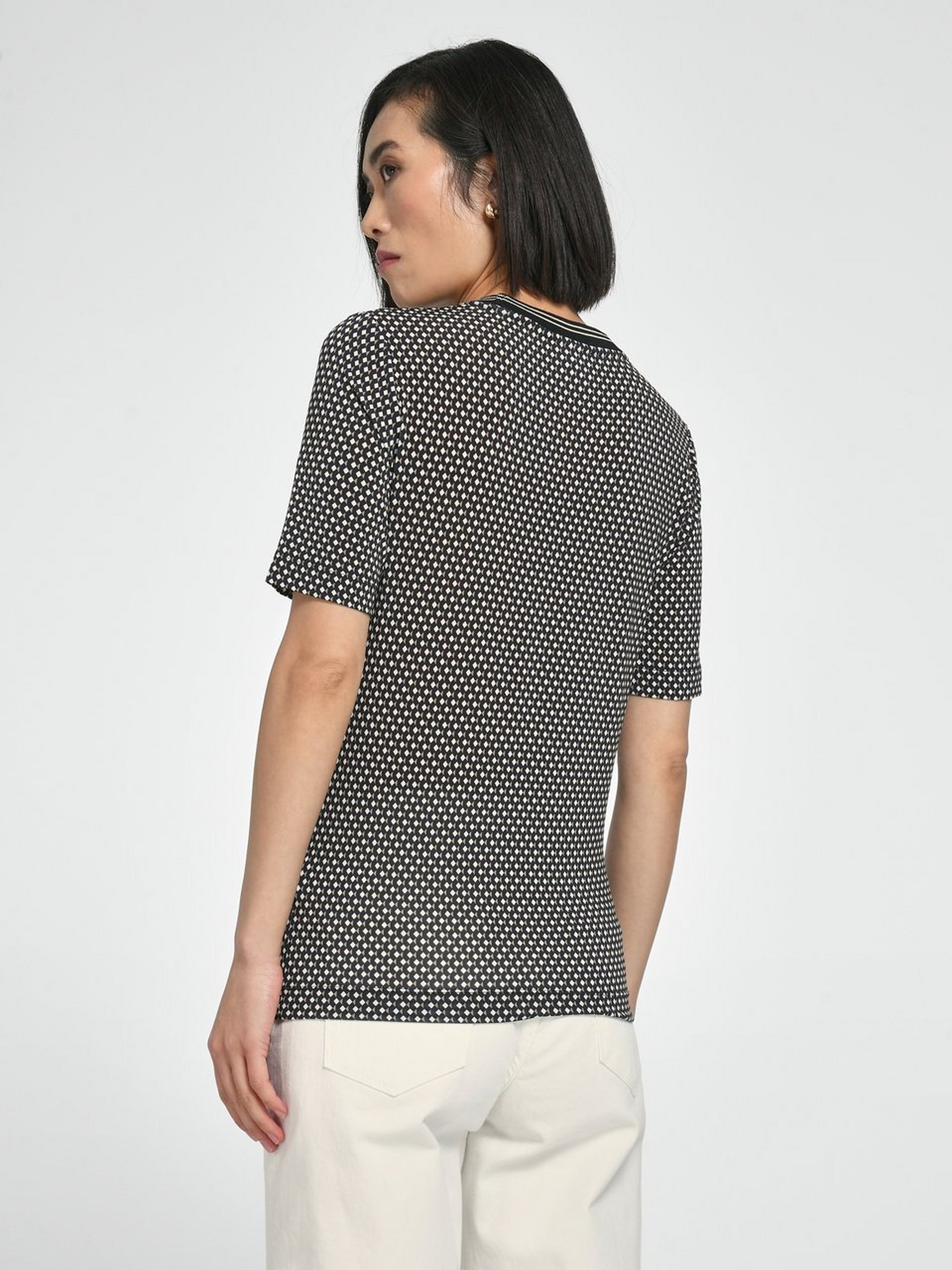 Rundhals-Shirt mit 1/2-Arm