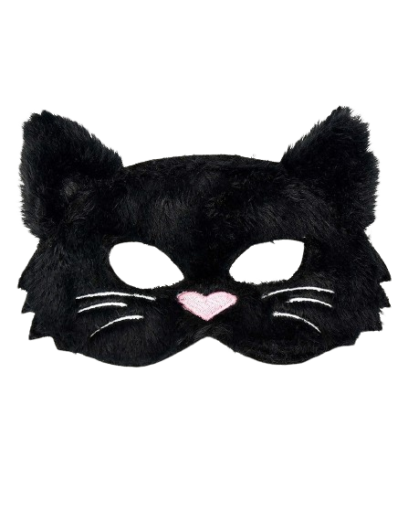 Den Goda Fen - Fluffy sort kattemaske