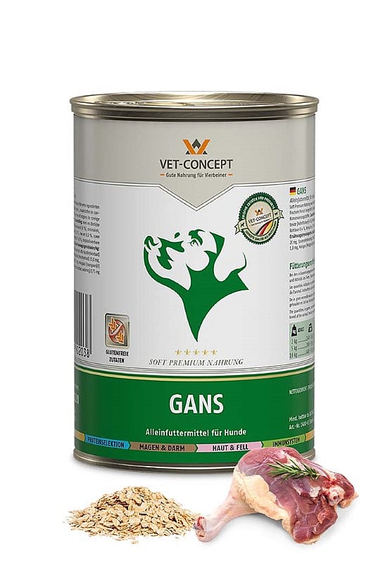 Vet-Concept Sensitive Diet Gans Hondenvoer | 6 x 400 gram blikjes | 5340