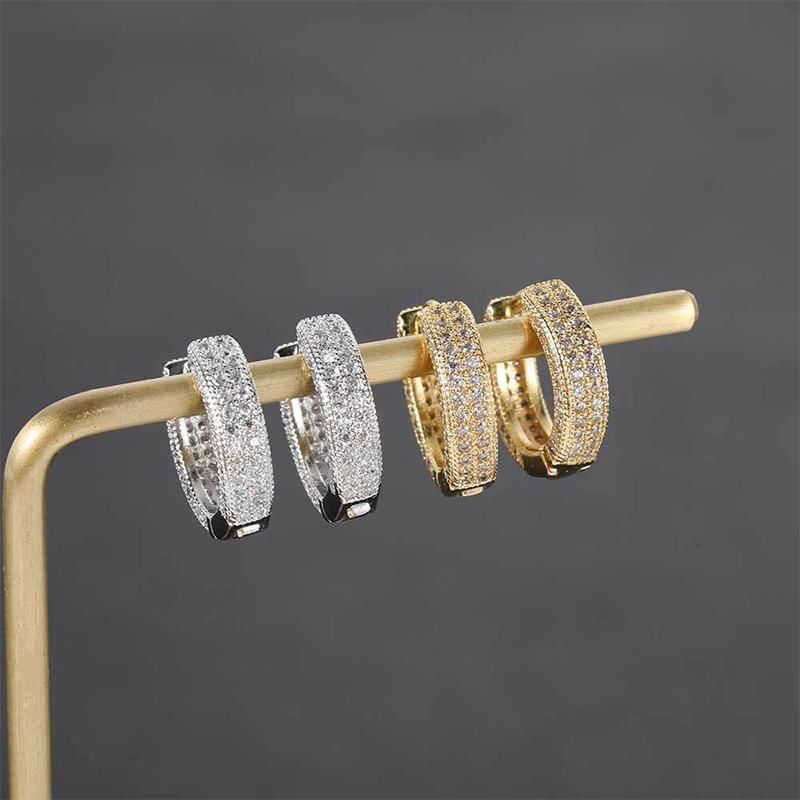 Lilafey - Huggie-oorbel met strass