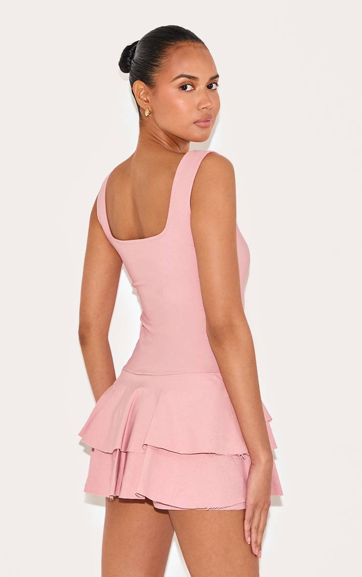Rose Bébé Combi-short Jupe-short Plissée En Tissu Extensible