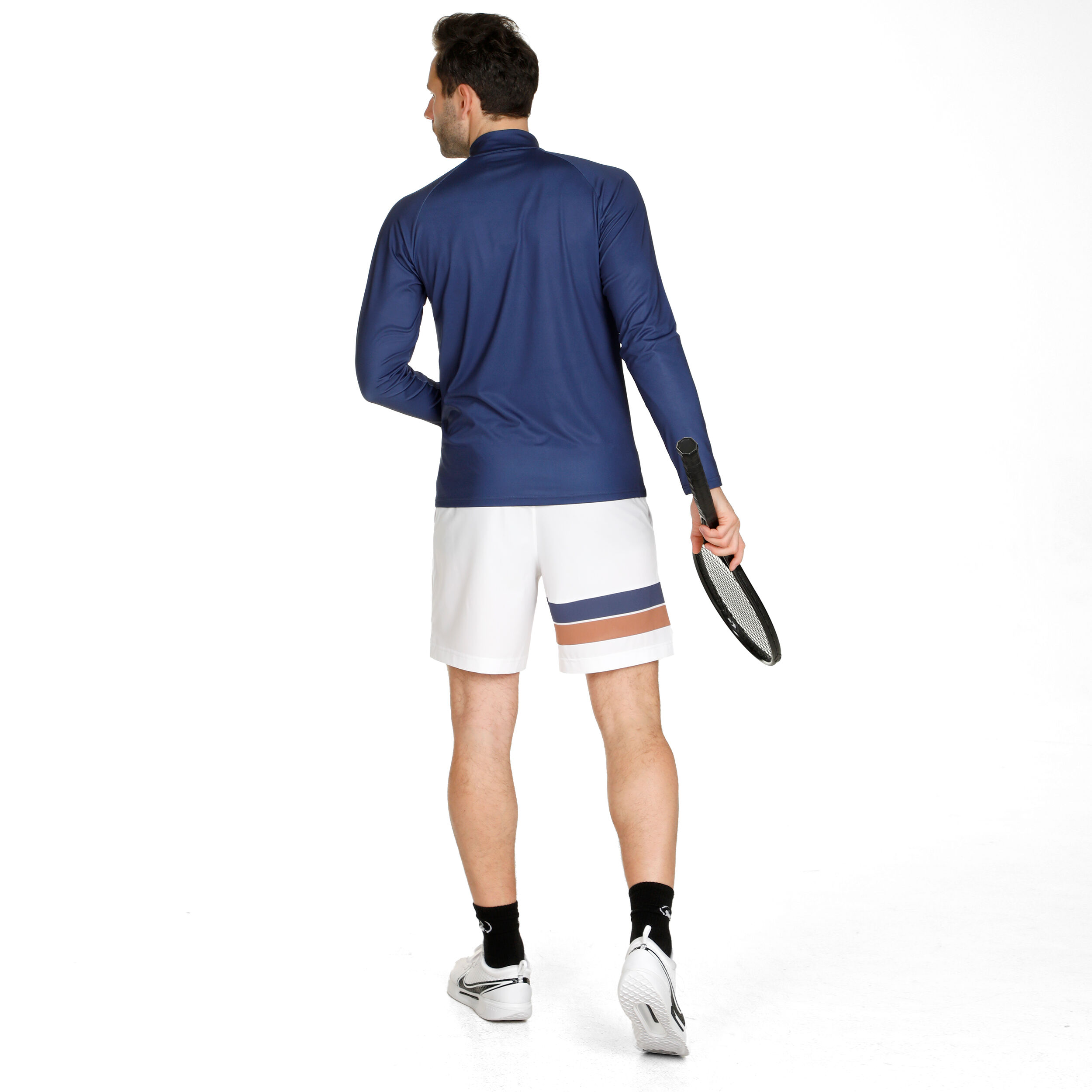 Quiet Please Retro Stripe Block Smash Shorts Hommes - Blanc
