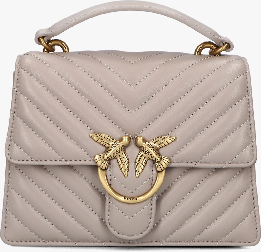 PINKO grijze pinko handtas love one top handle mini