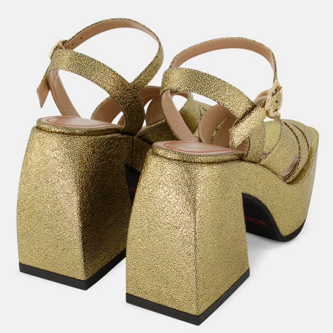 Nodaleto Sandales Clea dorées - Talon 11 cm