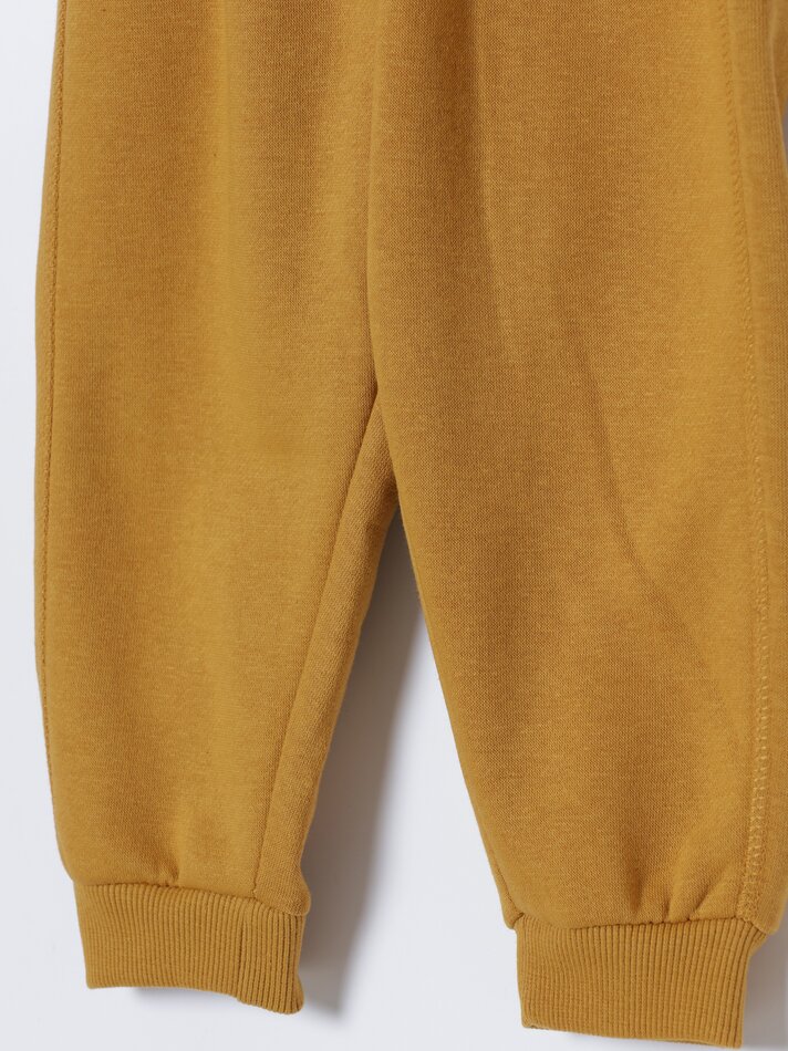 Conjunto de 2 calças de moletom lisas - Amarelo Escuro