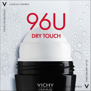Vichy Homme Clinical Control 96 uur Deodorant Roller Multiverpakking 3x50ML