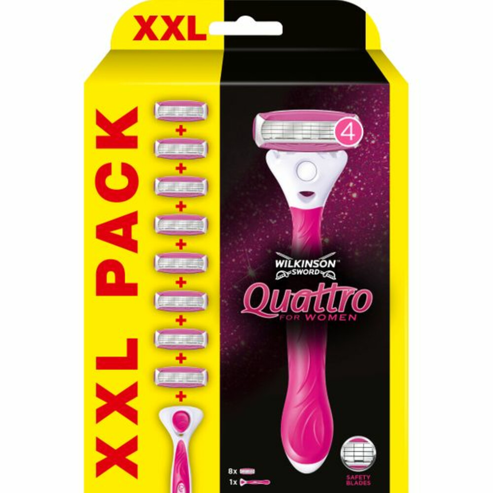 Wilkinson Quattro for WomenScheermes XXL Voordeelverpakking8 stuks