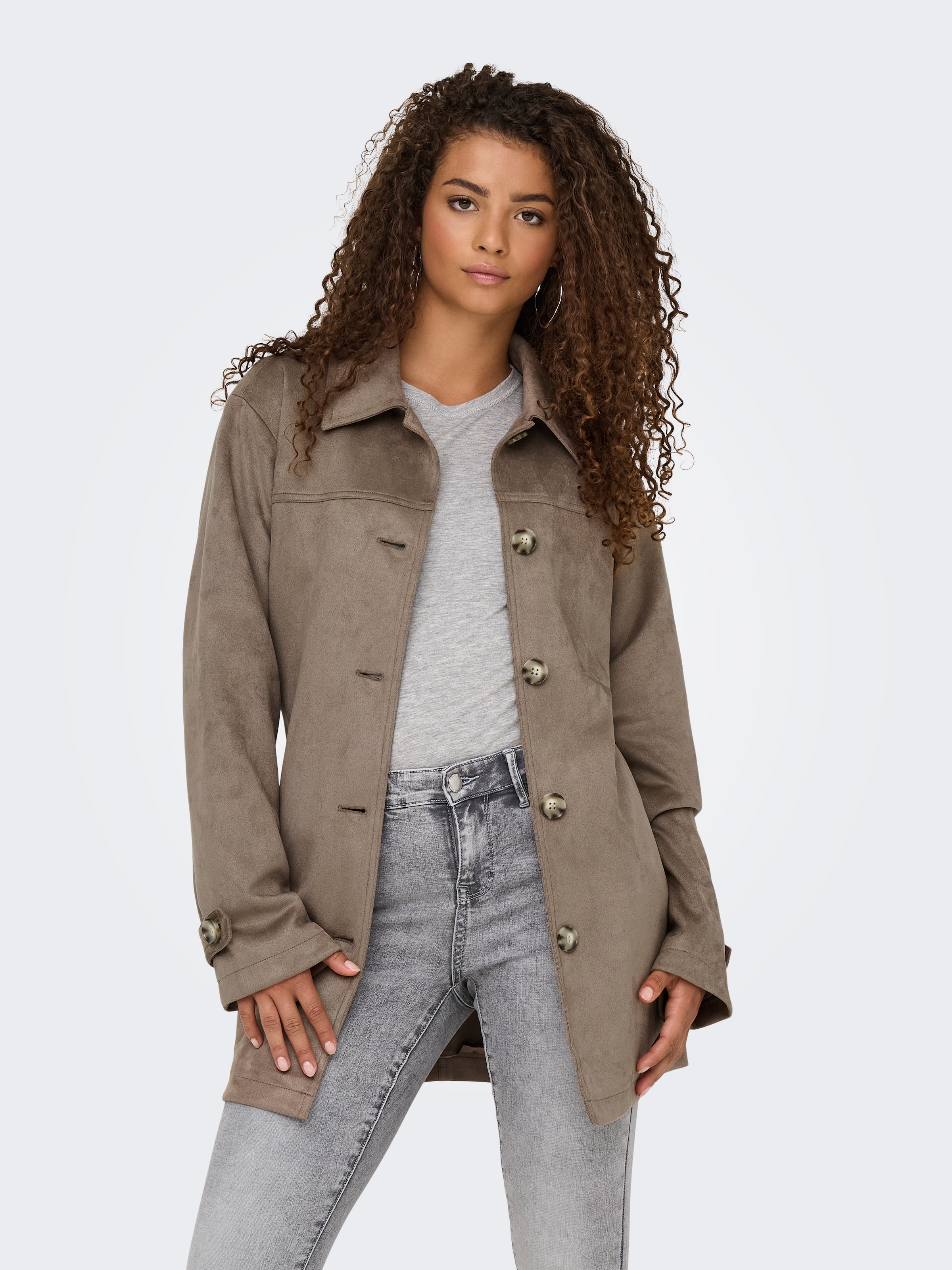 ONLY Trenchcoat »ONLDIANE LIFE FAUX SUEDE COAT CC OTW«