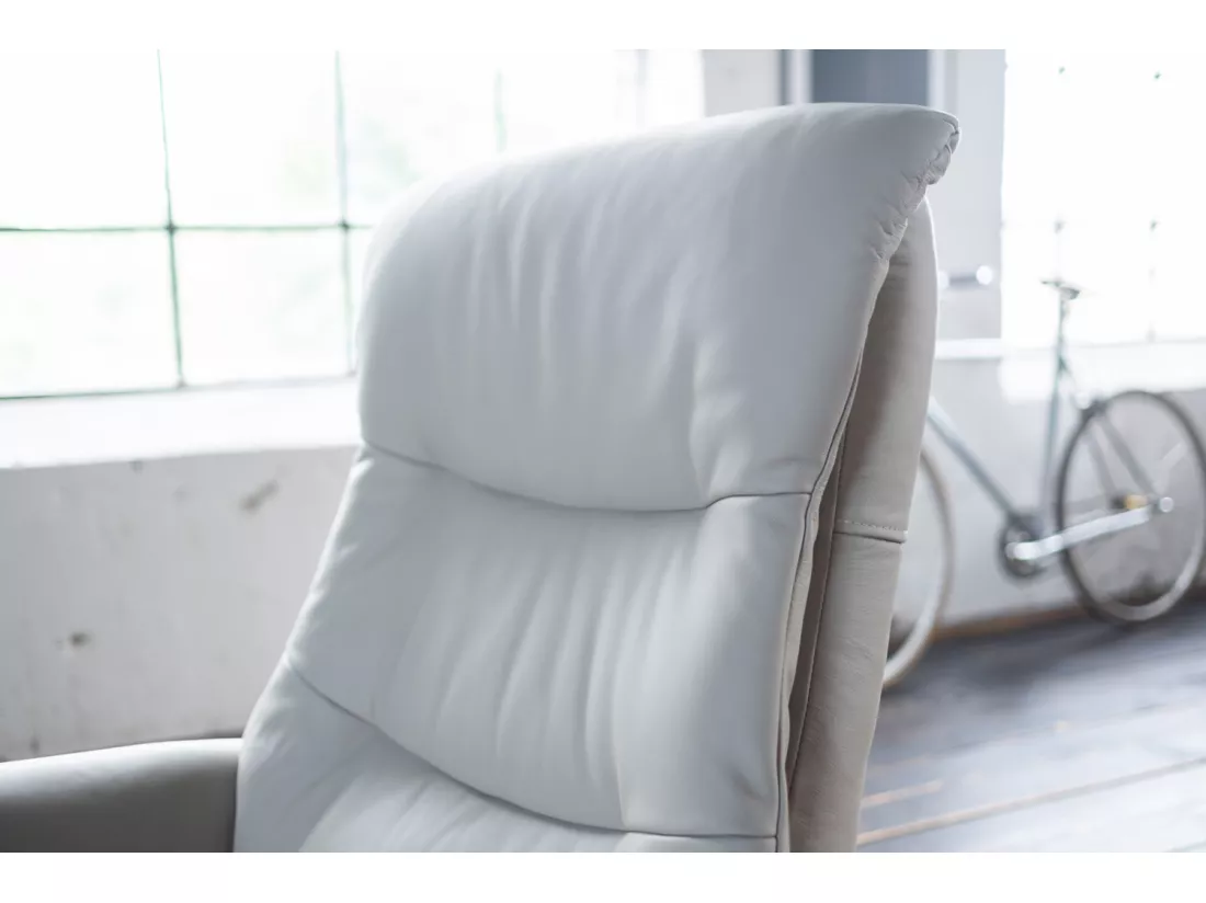 Fauteuil - Gris cuir - SARI