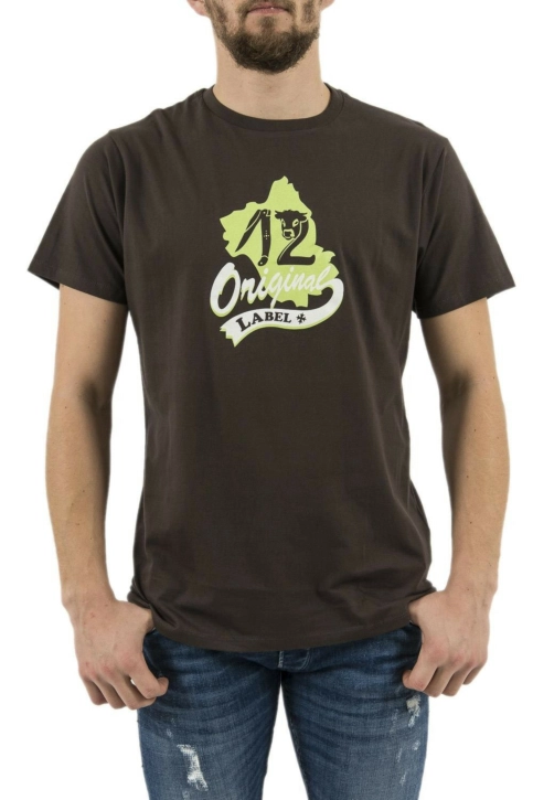 tee shirt adn12 original label marron