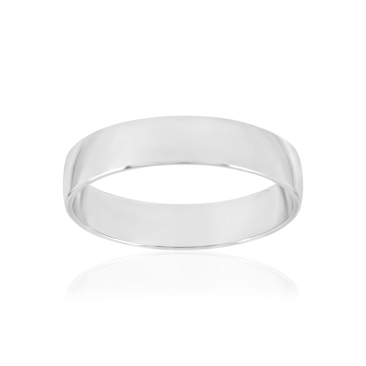 Alliance ruban 1/2 bombé 4 mm or 375 blanc