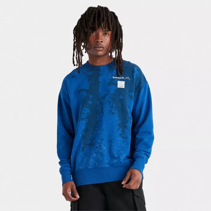 Sweatshirt à motif arbre abstrait Timberland x A-Cold-Wall* en bleu