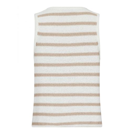 Neo Noir Chira Boucle Knit Stripe Top, Sand, 42