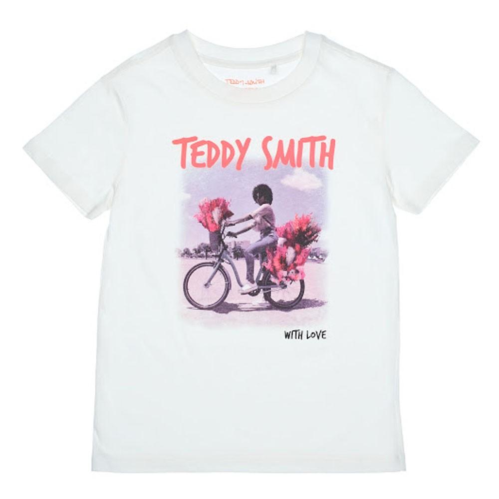 Teddy Smith T-shirt blanc femme Teddy Smith Flow