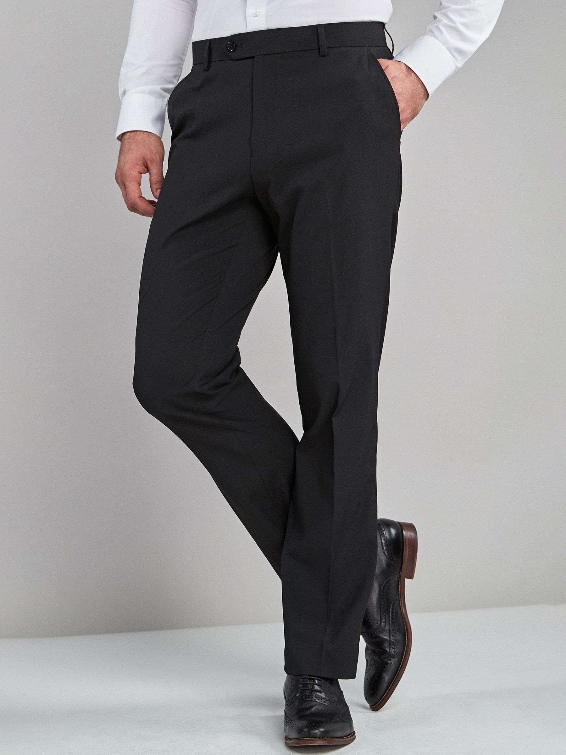 Zwart - Normale Pasvorm - Chique stretchy broek