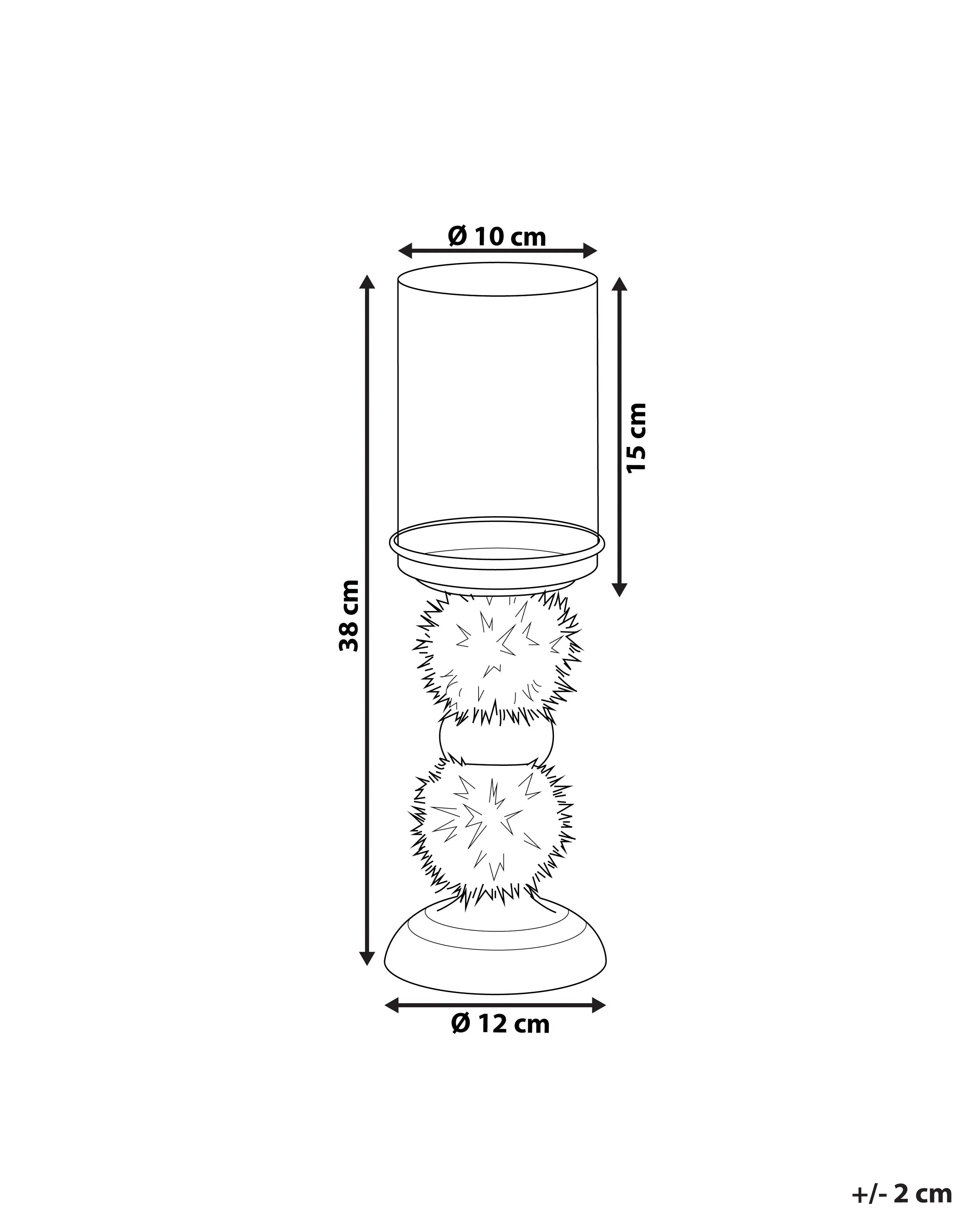 Kaarshouder PADRE Glas 38 cm Bruin