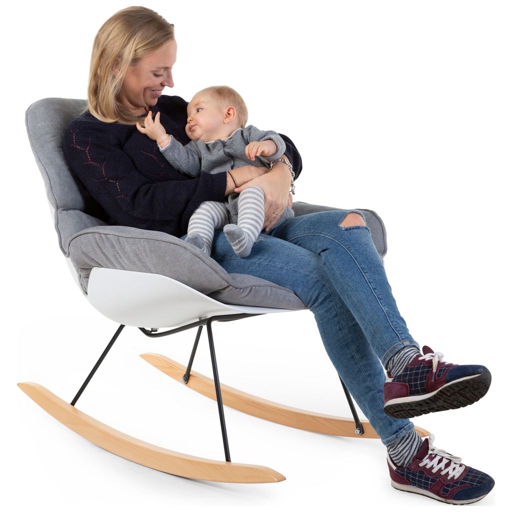 ChildhomeChildhome   Schaukelstuhl Lounge weiss/grau