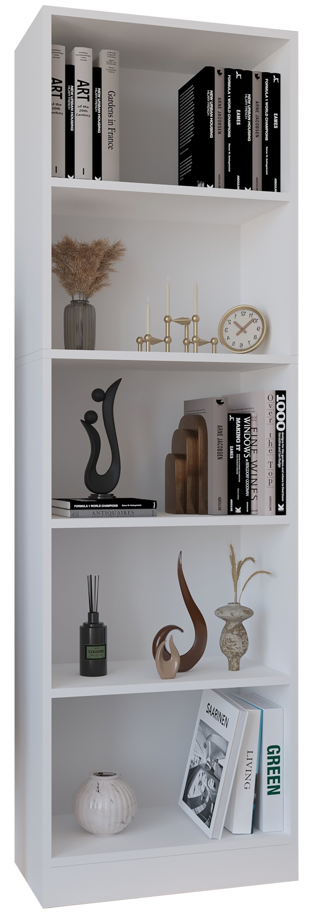 VCM Holz Aufbewahrung Stand Regal Bücherregal Deko Bücher Standregal Dilos XL 5-fach