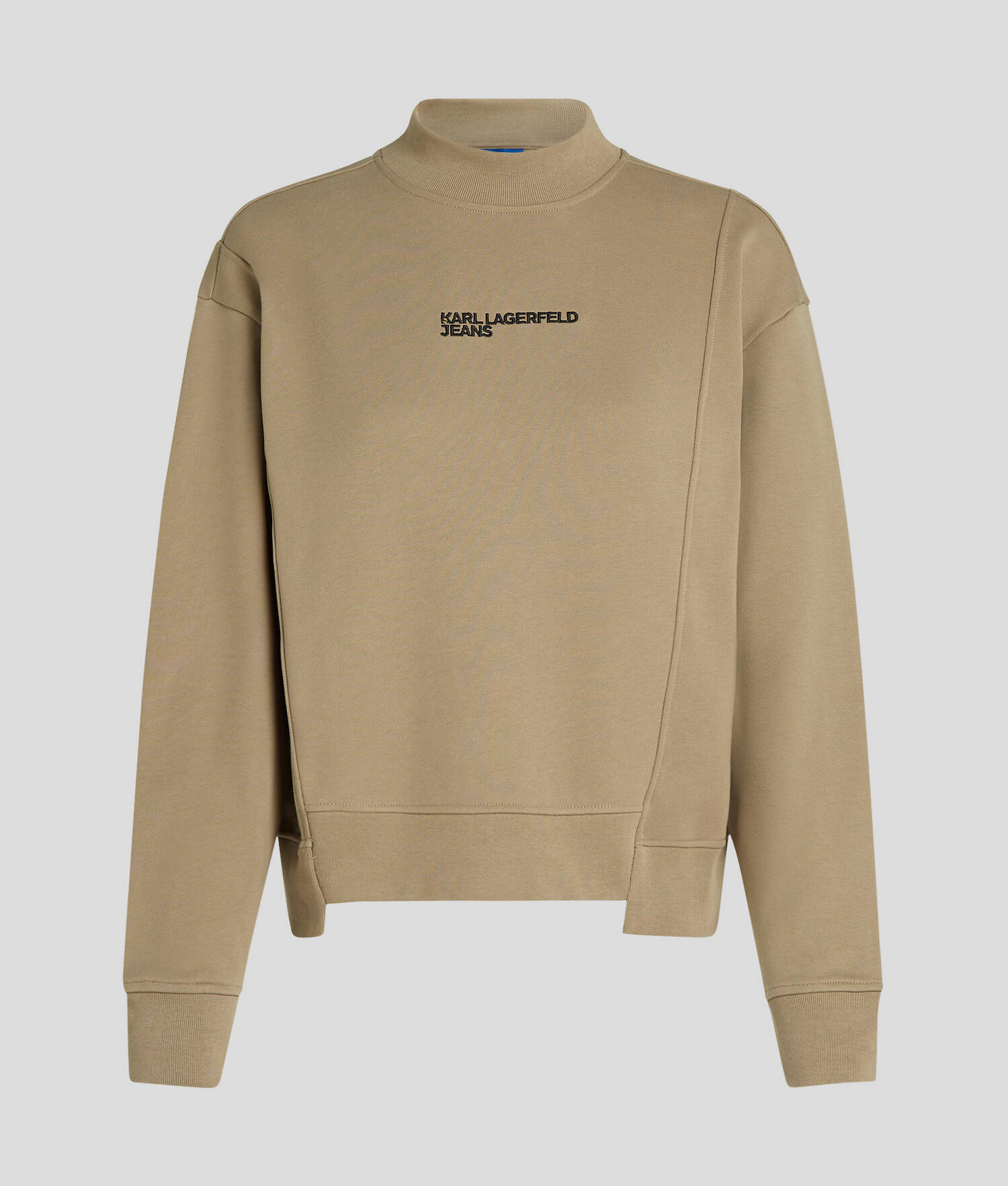 SWEAT-SHIRT À COL MONTANT ASYMÉTRIQUE - Taupe du désert