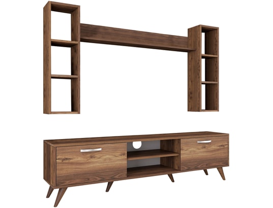 CONCEPT1 - Meuble TV M5 - 240 Noyer 180 x 48,6 x 35