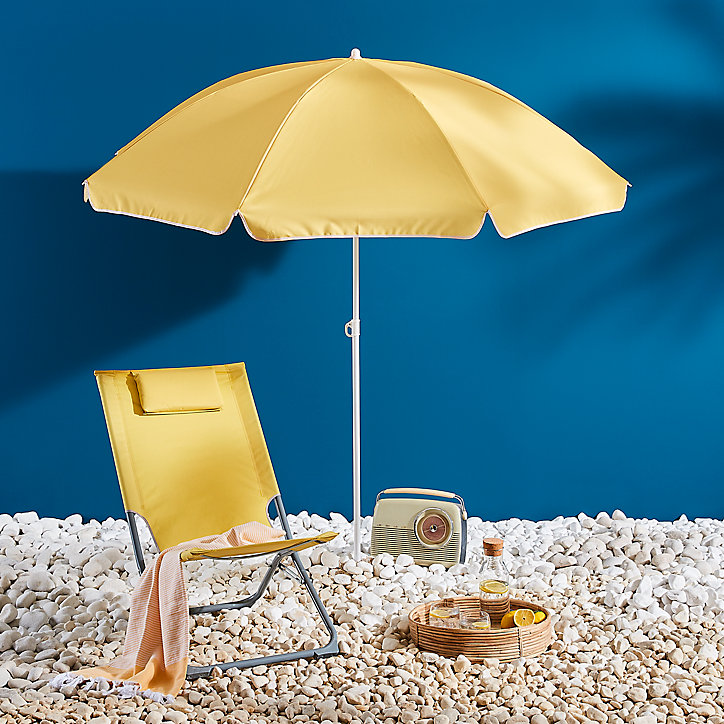 Chilienne en métal et toile Curacao jaune